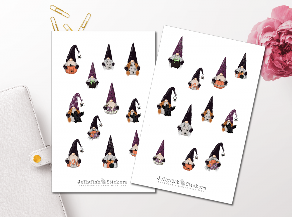 Halloween Gnome Sticker Set